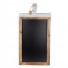 Nástěnná křídová tabule v dřevěno-zinkovém rámu - 40*1*80 cm Barva: černá, hnědá antikMateriál: dřevo/ Zink plechHmotnost: 1,08 kg