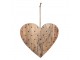 Dřevěné prkénko ve tvaru srdce a se srdíčky - 38*40*2 cm