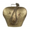 Zlatý kovový zvonek ve tvaru kravského zvonu - 25*11*11cmBarva: zlatá antik s patinouMateriál: kovHmotnost: 0,14 kg