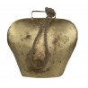 Zlatý kovový zvonek ve tvaru kravského zvonu - 27*12*12cmBarva: zlatá antik s patinouMateriál: kovHmotnost: 0,19 kg