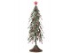 Zelený kovový vánoční stromek s červenými bobulemi - Ø 12*40cm