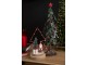 Zelený kovový vánoční stromek s červenými bobulemi - Ø 12*40cm