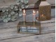 Bronzový antik svícen na 2 úzké svíčky s boxem Franco - 16*8*8,5cm