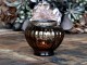 Mocca antik skleněný svícen na čajovou svíčku Goreli - Ø 10*9 cm