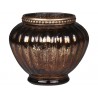 Mocca antik skleněný svícen na čajovou svíčku Goreli - Ø 10*9 cm Materiál: skloBarva: mocca antik se stříbrným vnitřkem