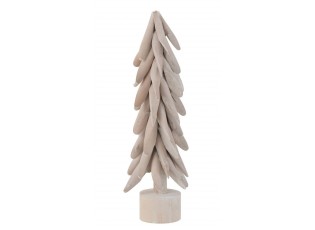 Přírodní dřevěný vánoční stromek s patinou z větviček Footy - Ø10*41 cm