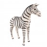 Bílo-černá antik dekorace socha zebra M - 27*10*28 cm