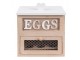 Hnědá antik dřevěná skříňka na vajíčka - 18*9*20 cm