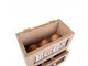Hnědá antik dřevěná skříňka na vajíčka - 18*9*20 cm