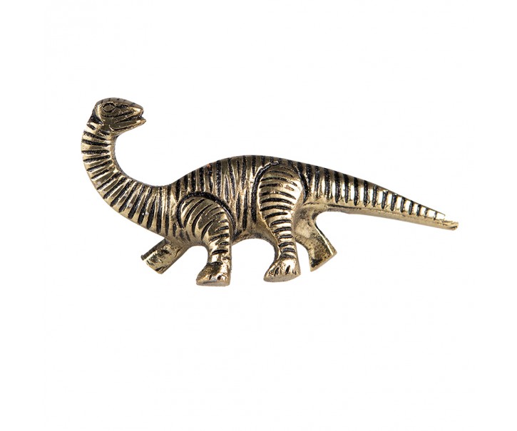 Zlatá antik kovová úchytka Dinosaurus Brachiosaurus - 8*3*2 cm