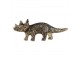 Zlatá antik kovová úchytka Dinosaurus - 8*3 cm