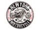 Nástěnná kovová cedule na zeď New York Motorcycle - Ø 35*2 cm
