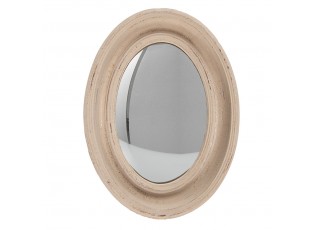 Béžové antik oválné nástěnné vypouklé zrcadlo Beneoit - 24*5*32 cm