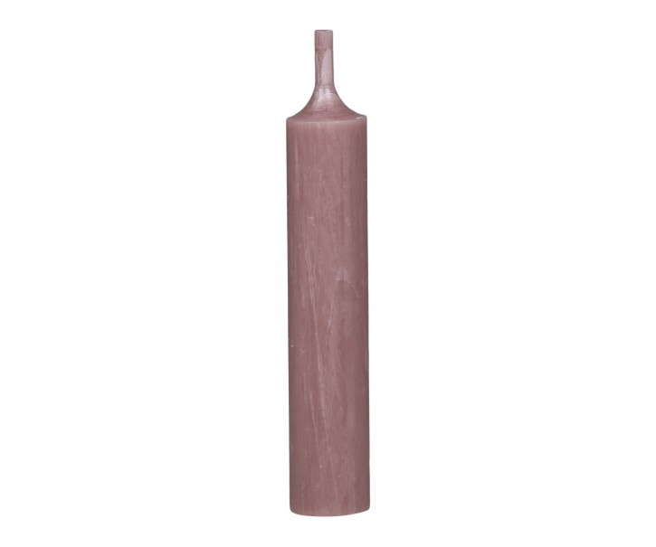 Taupe úzká krátká svíčka Short dinner candle - Ø 2 *11cm / 4.5h