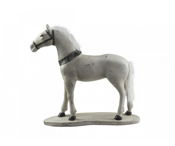 Béžová antik dekorace kůň Horse old French - 11*39*39 cm
