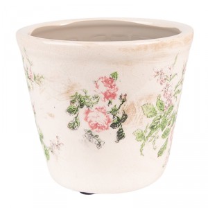 Keramický obal na květináč s růžemi Rossia S - Ø12*10 cm