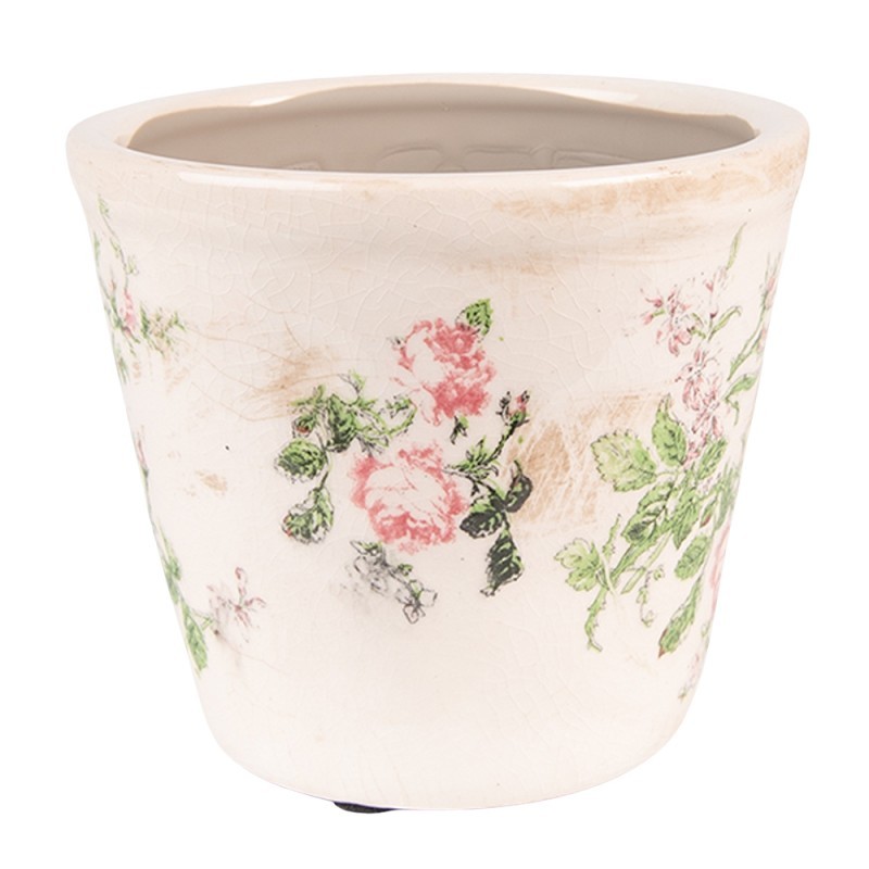 Keramický obal na květináč s růžemi Rossia S - Ø12*10 cm