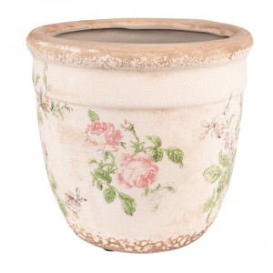 Keramický obal na květináč s růžemi Rossia L - Ø18*17 cm