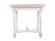 Bílý antik konzolový stolek s vyřezávanými nohami Gilline - 80*40*75 cm