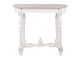 Bílý antik konzolový stolek s vyřezávanými nohami Gilline - 80*40*75 cm