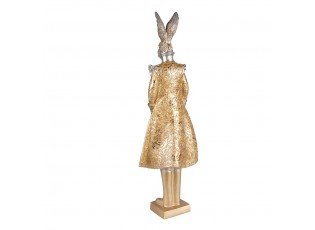 Dekorace králík ve zlatém saku - 14*10*44 cm