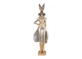 Dekorace králík ve zlatém obleku - 14*10*44 cm