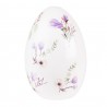 Dekorace keramické vajíčko s barevnými květy - 11*11*17 cmBarva: bílá, fialová, zelená, multiMateriál: TerakotaHmotnost: 0,495 kg