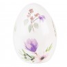 Dekorace keramické vajíčko s barevnými květy - 7*7*10 cmBarva: bílo-béžová antik, fialová, zelená, multiMateriál: TerakotaHmotnost: 0,154 kg