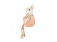 Dekorace soška králík v oranžovém - 6*6*10/16 cm