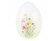 Dekorace keramické vajíčko s lučními květy - 10*10*14 cm