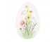 Dekorace keramické vajíčko s lučními květy - 11*11*17 cm