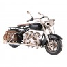 Dekorativní retro model stříbrno-černá motorka s brašnami - 19*9*11 cm Barva: stříbrno-černáMateriál: kovHmotnost: 0,28 kg