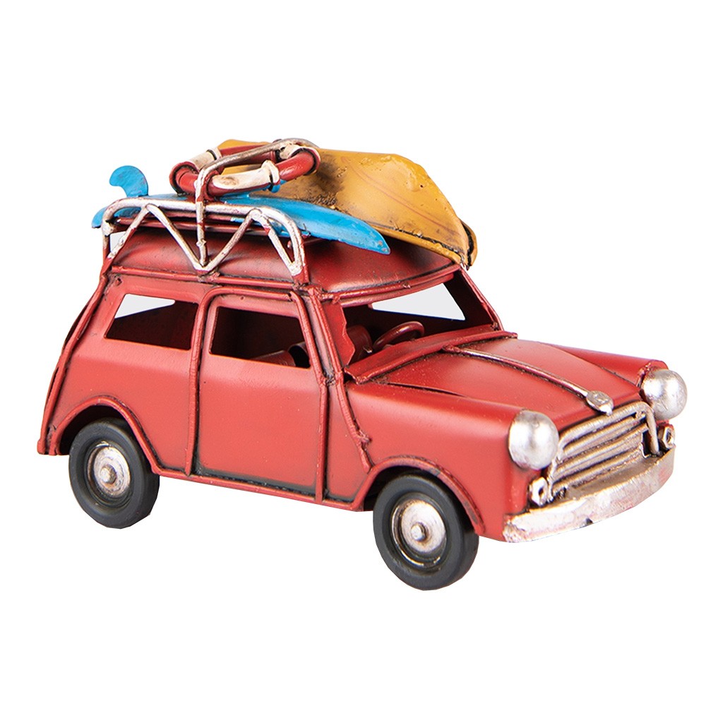 Červený mini retro model auto - 11*5*7 cm Clayre & Eef