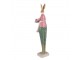 Dekorace vysoká socha zaječice s vajíčky - 9*7*36 cm