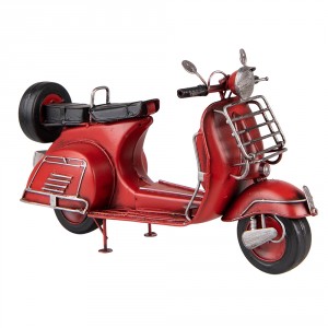 Dekorativní retro model červený scooter - 30*11*17 cm