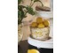 Béžový keramický obal na květináč s citróny Lemonio L - Ø16*9 cm