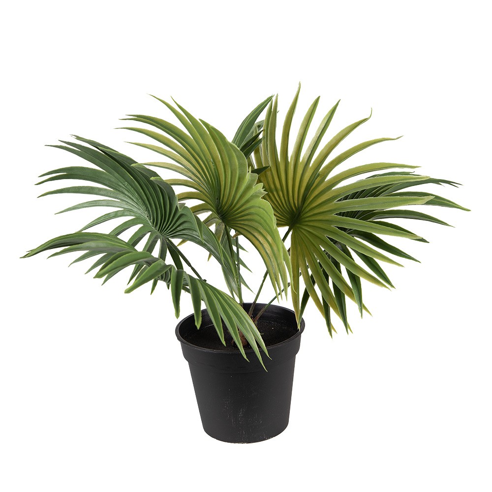 Levně Dekorační zelená umělá rostlina palma - 43*40*33 cm 6PL0226