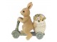 Dekorace soška králík na koloběžce s květinami Happy Easter - 11*5*11 cm