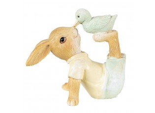 Dekorace soška králík s kachničkou - 7*5*7cm