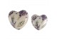 Keramické dekorační srdce s levandulí Lavandie M - 8*8*4 cm