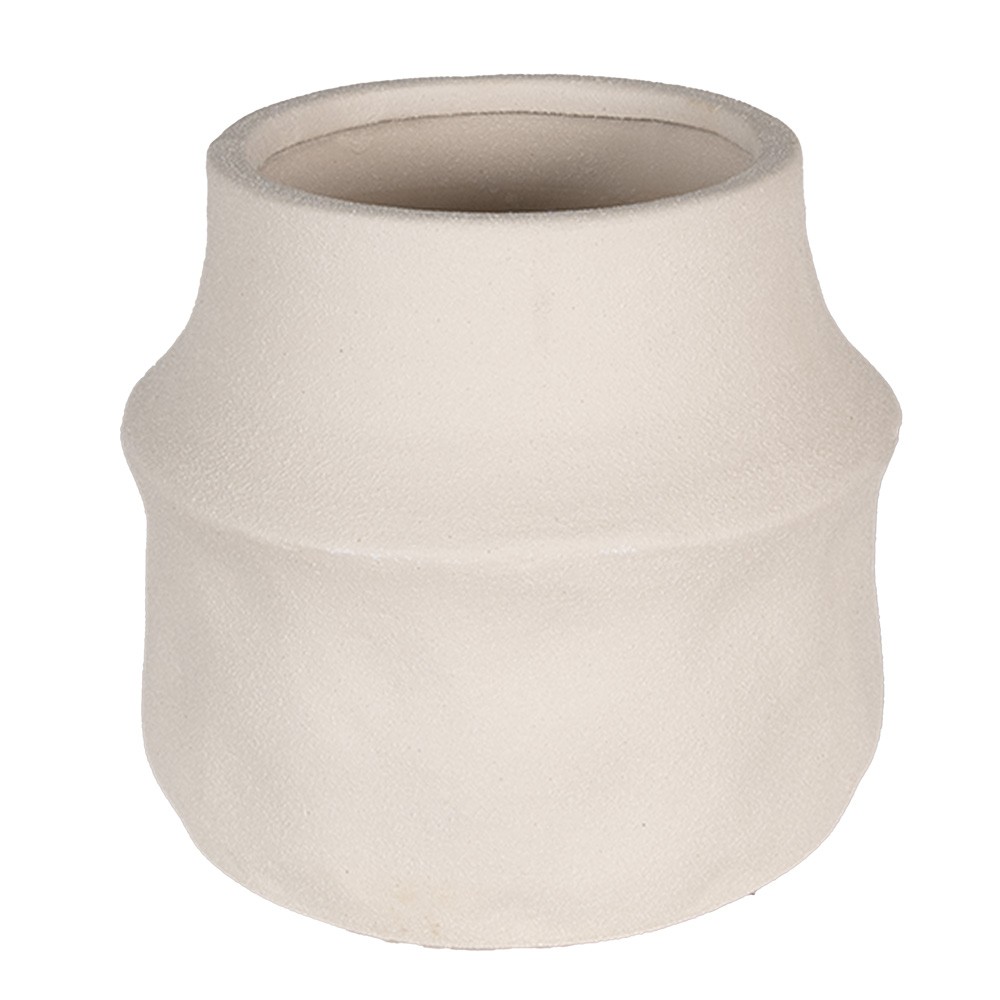 Béžový antik obal na květináč Lora L - Ø17*16 cm