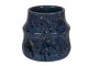 Modrý keramický obal na květináč Blue Dotty L - Ø 17*16 cm