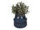 Modrý keramický obal na květináč Blue Dotty - Ø 15*13 cm
