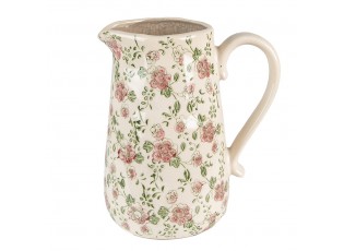 Keramický dekorační džbán s růžovými květy Lillia L - 20*14*23 cm