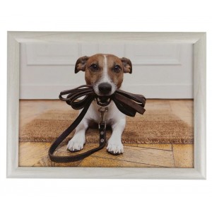 Podnos na nohy se psem Jack Russell - 43*33*7cm