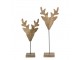 Dekorace Jelen z mangového dřeva na podstavci Deer - 26*15*60cm