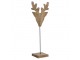 Dekorace hlava jelena z mangového dřeva na podstavci Deer - 40*20*90cm