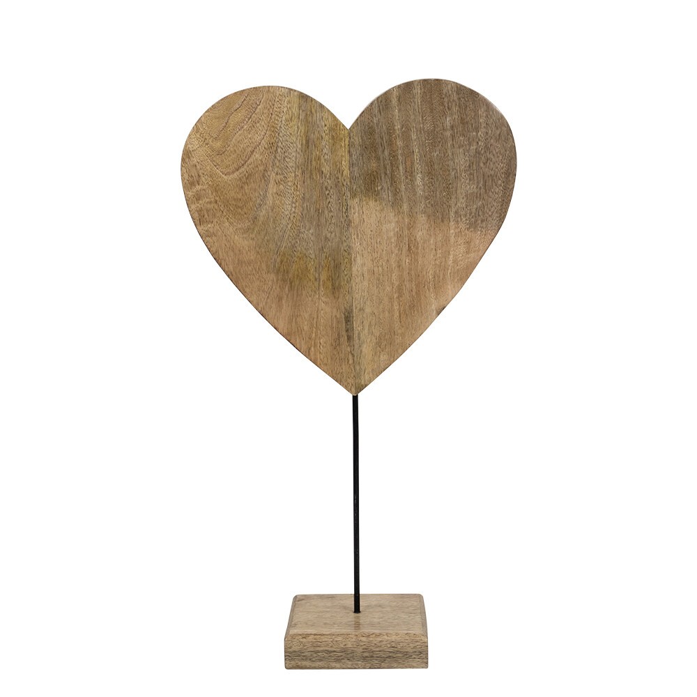 Dekorace srdce z mangového dřeva na podstavci - 60cm Mars & More