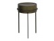 Bronzový antik kovový stolek/ květináč Tence - Ø38,5*58 cm
