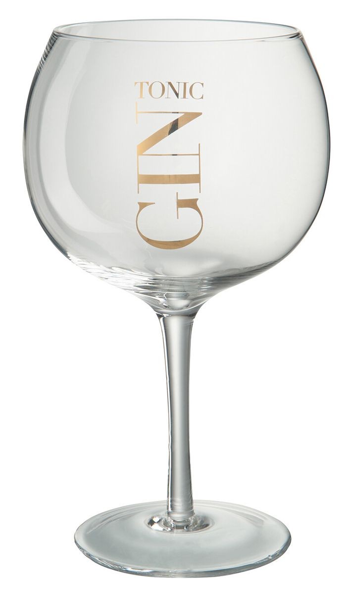 Sklenička se zlatým nápisem Gin Tonic - Ø12*22cm/880ml